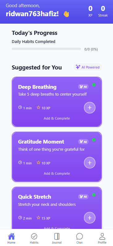 Synaptika AI-Powered Habit Tracker